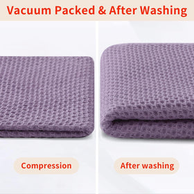Homaxy durable waffle weave with long-lasting performance after washing.