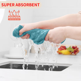Homaxy dishcloth 6-pack stacked neatly to coordinate with any kitchen decor.
