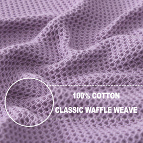 Homaxy waffle weave dishcloth close-up shows durable, breathable texture.