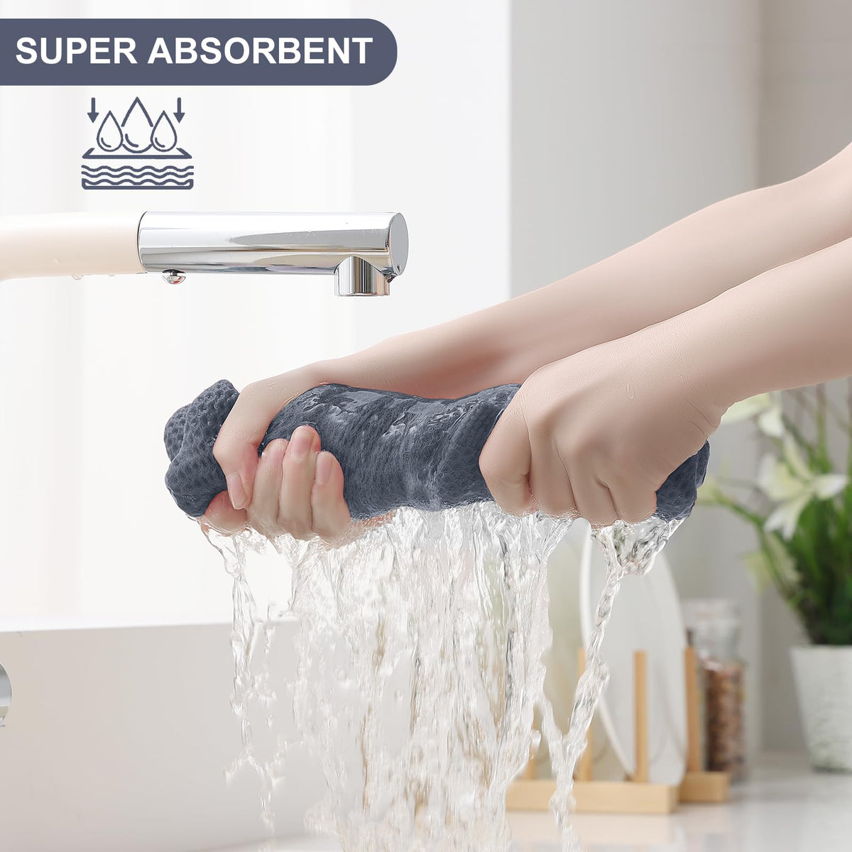 Homaxy dishcloths with hanging hook for easy placement and quick drying