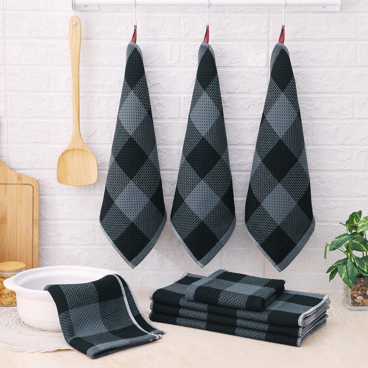 Homaxy dishcloths low lint finish suitable for streak-free cleaning