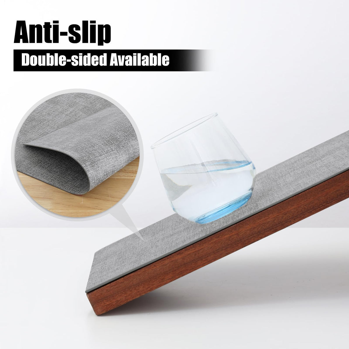 Homaxy double-sided linen placemats add texture and grip to meals.