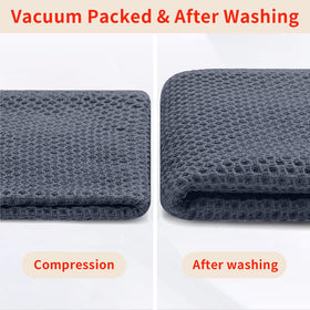 Homaxy easy-care guidance for cold wash and low-heat drying.