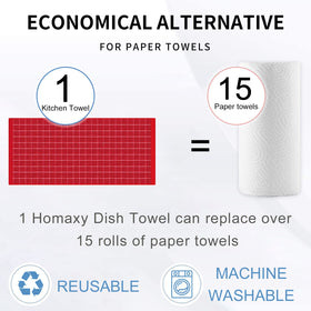 Homaxy easy care kitchen towels ready for cold wash and low dry