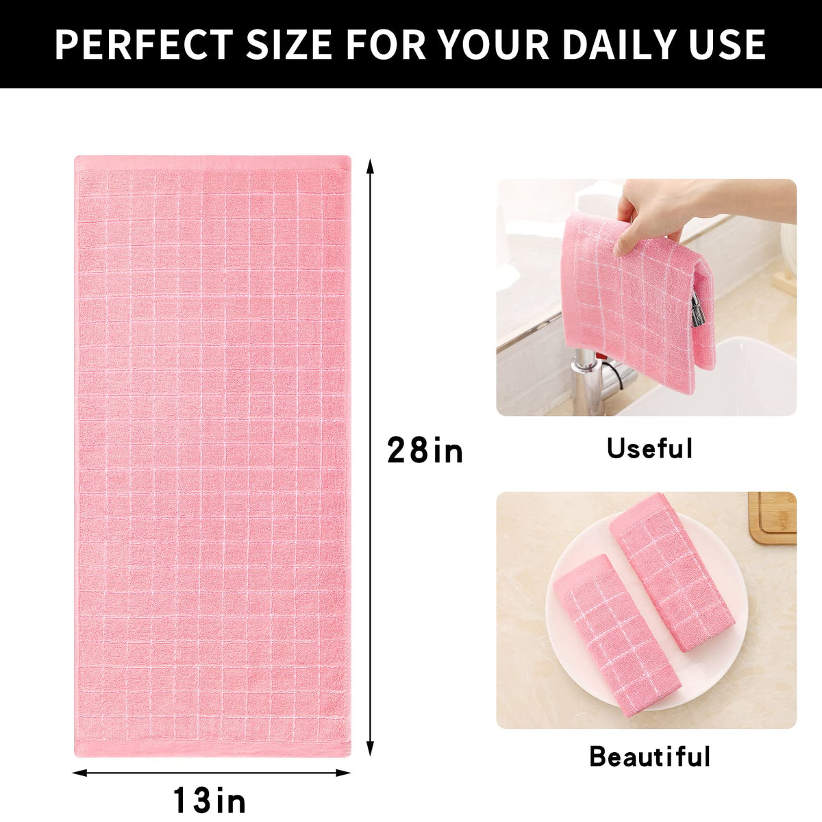 Homaxy four-pack kitchen towels provides value and ready coverage in the kitchen