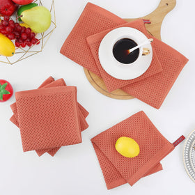 Homaxy gift-ready dish towels, coral, soft and absorbent for hosts.