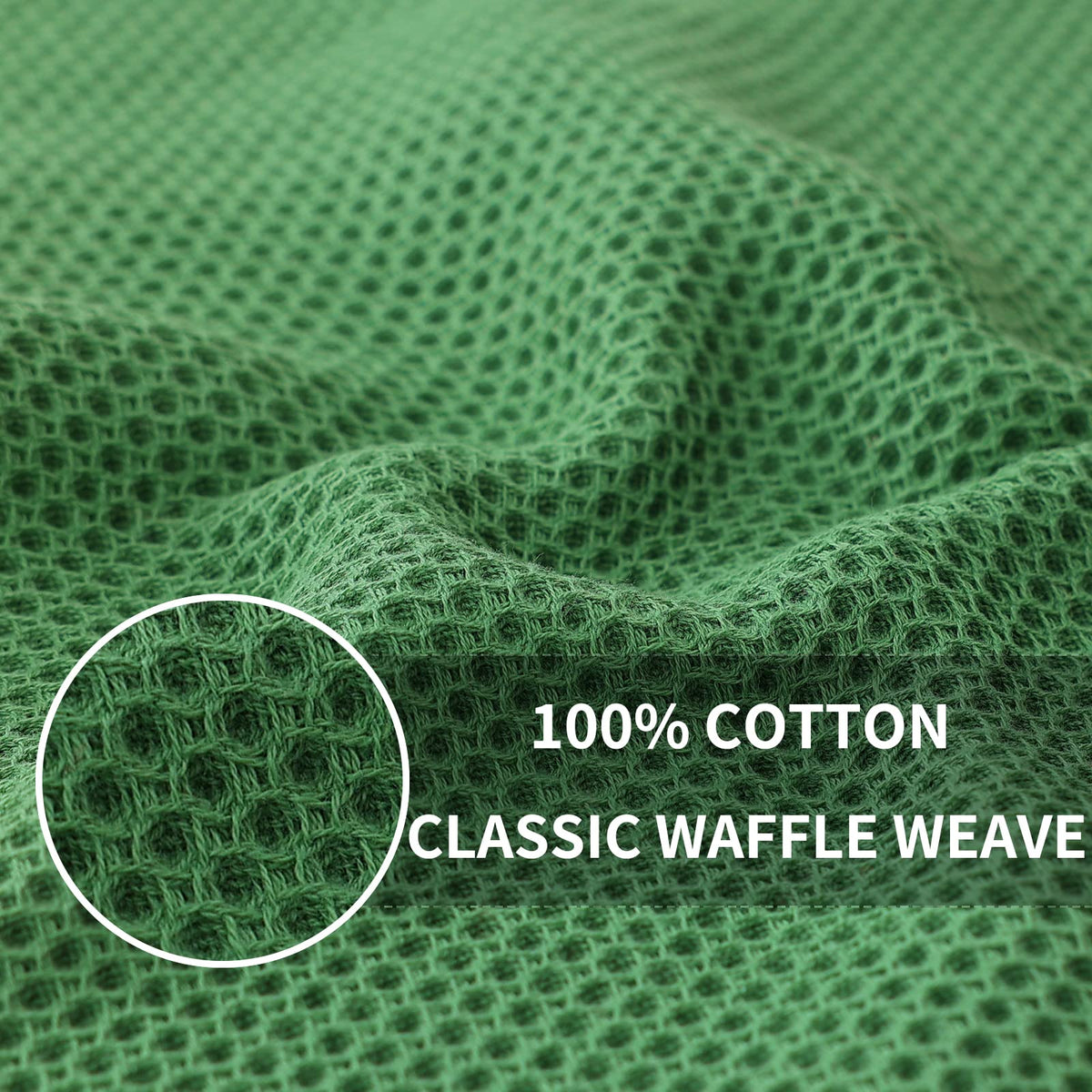 Homaxy waffle weave texture close-up highlights absorbent surface for daily use.