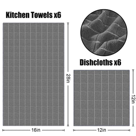 Homaxy gray towels add a coordinated look to any kitchen.