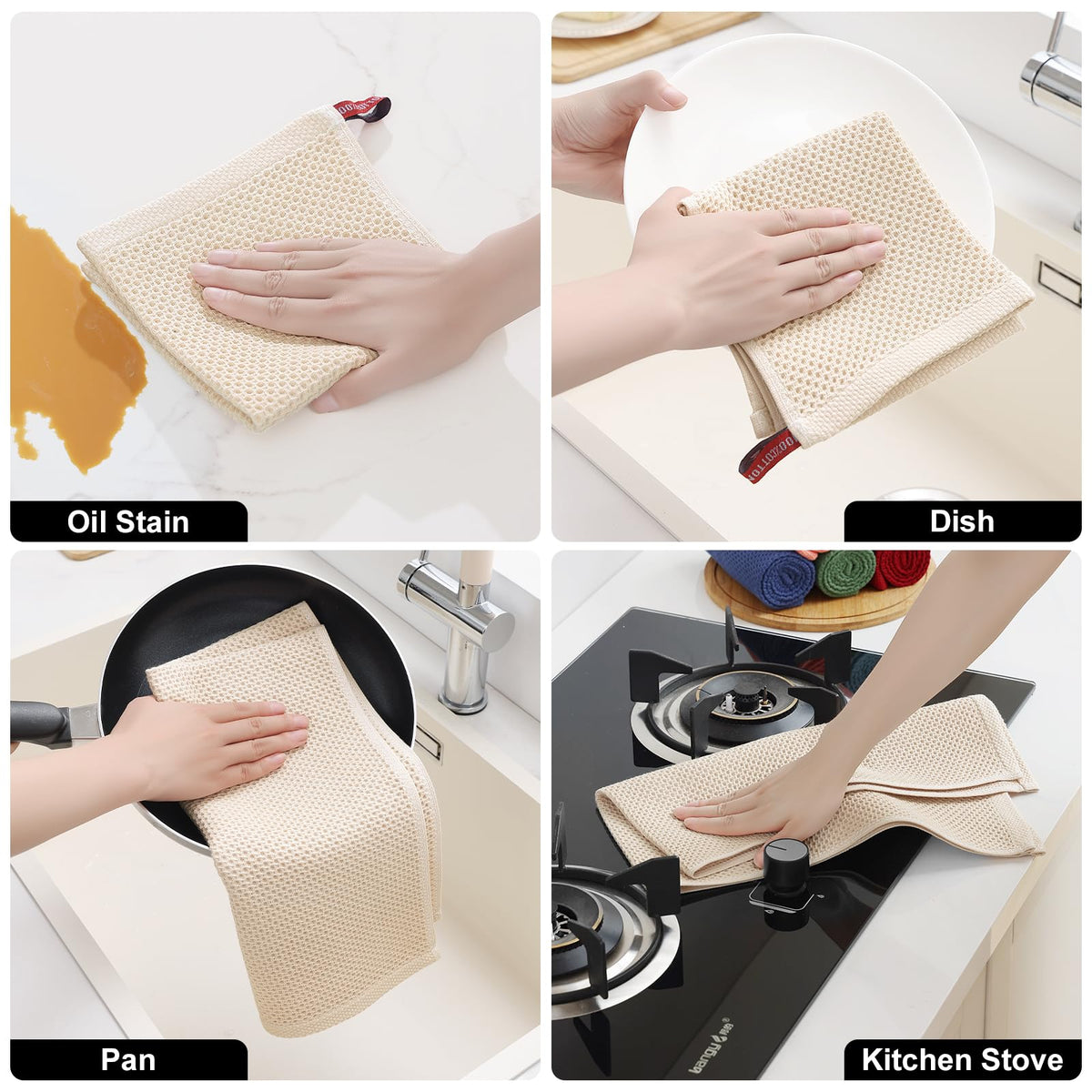 Homaxy towel with hanging hook design for easy air drying.
