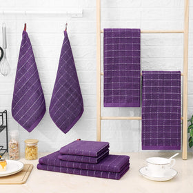 Homaxy bulk set stores neatly with four small and four large towels.