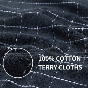 Homaxy kitchen towels with checkered design offering style and reliable drying.