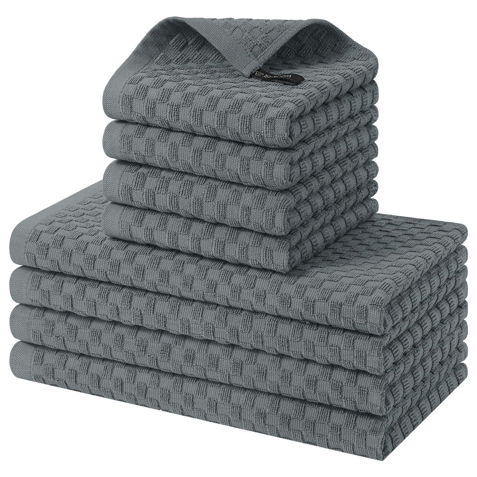 Homaxy kitchen towels with a pineapple-grid pattern, soft and highly absorbent for daily tasks.