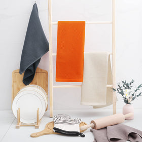 Homaxy kitchen towels ready to partner with pots and pans during cleanup.