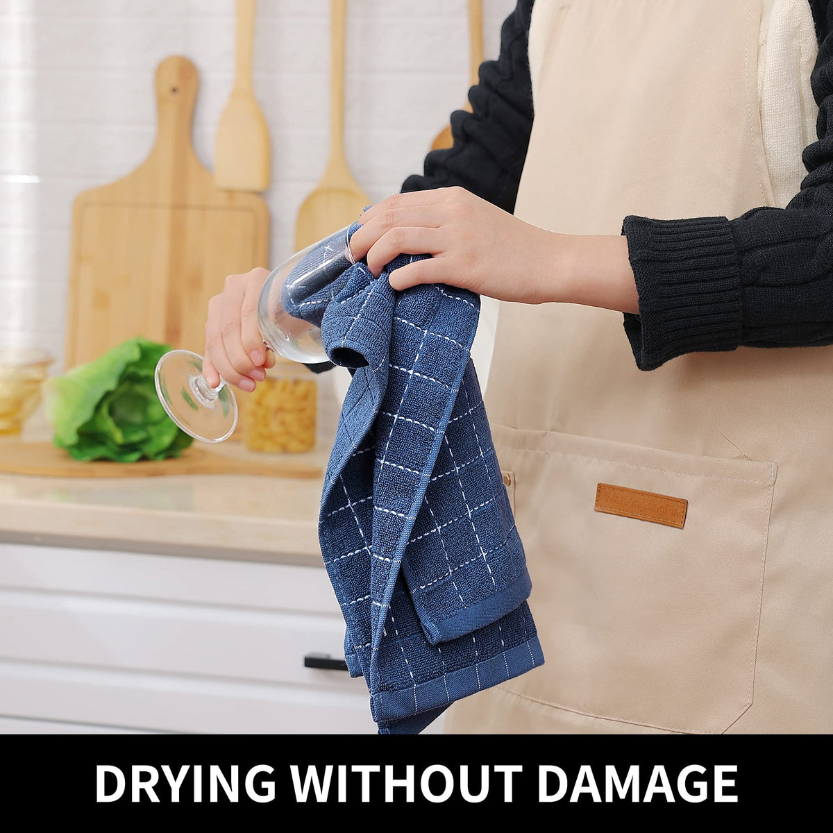 Homaxy 13x28 inches towels provide large surface for tasks