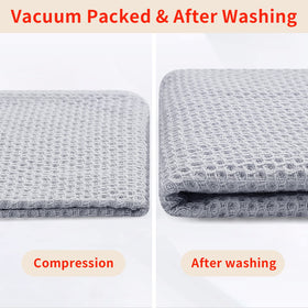 Homaxy light gray towels presenting a modern, clean look with reliable performance