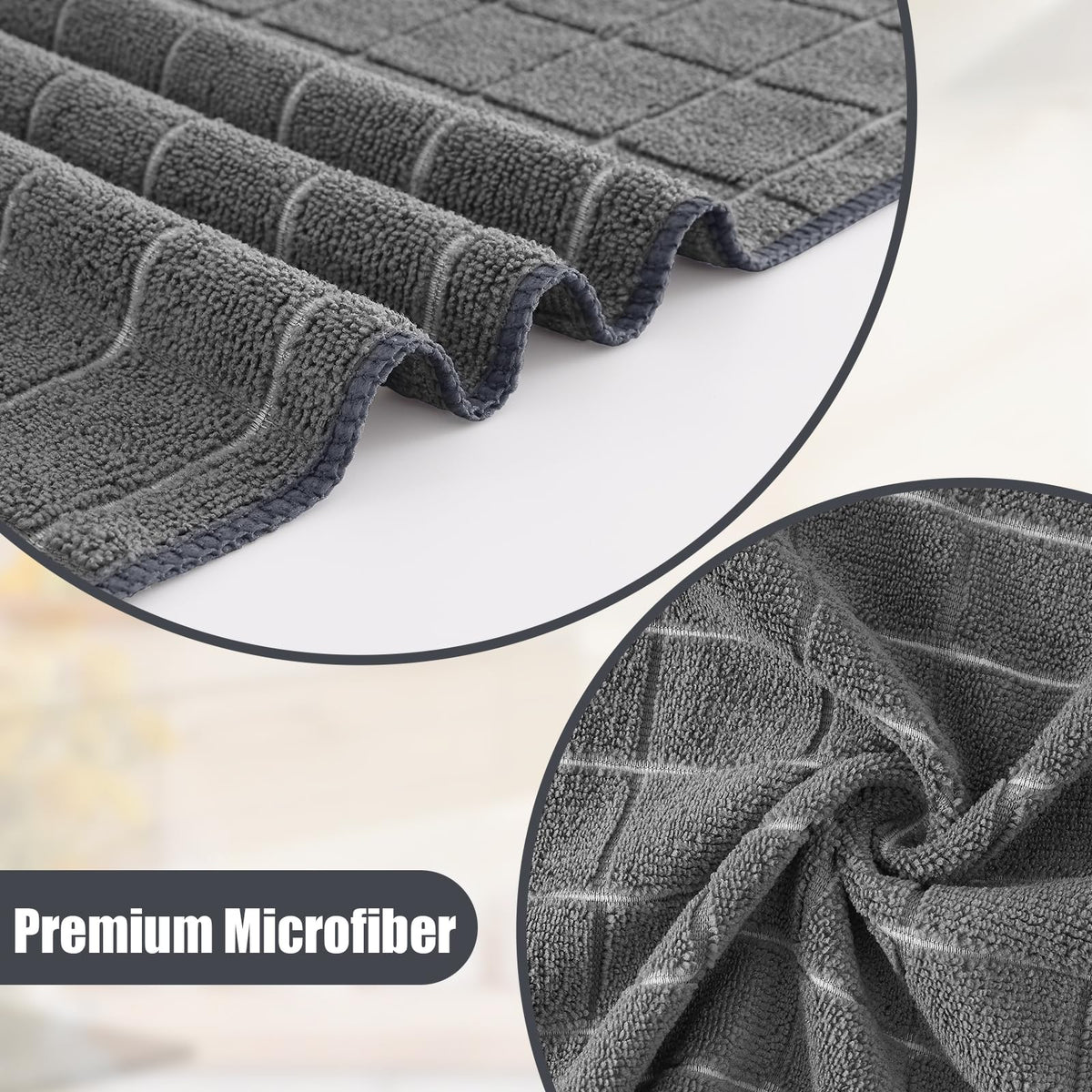 Homaxy microfiber towels 12x12-inch are ideal for small spills and hand drying.