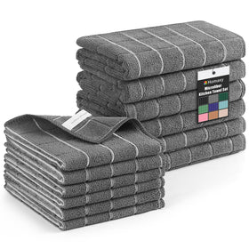Homaxy microfiber towels 28x16-inch demonstrate rapid absorption for quick dish drying.