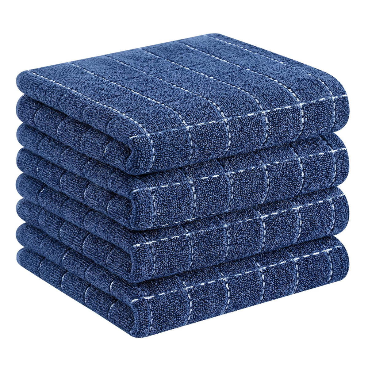 Homaxy navy blue checkered kitchen towels offer durable absorbency for daily drying