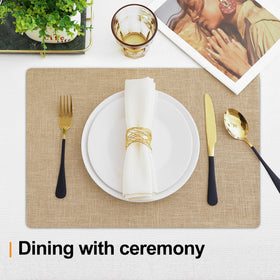 Homaxy placemats heat-resistant surface protects table from hot dishes