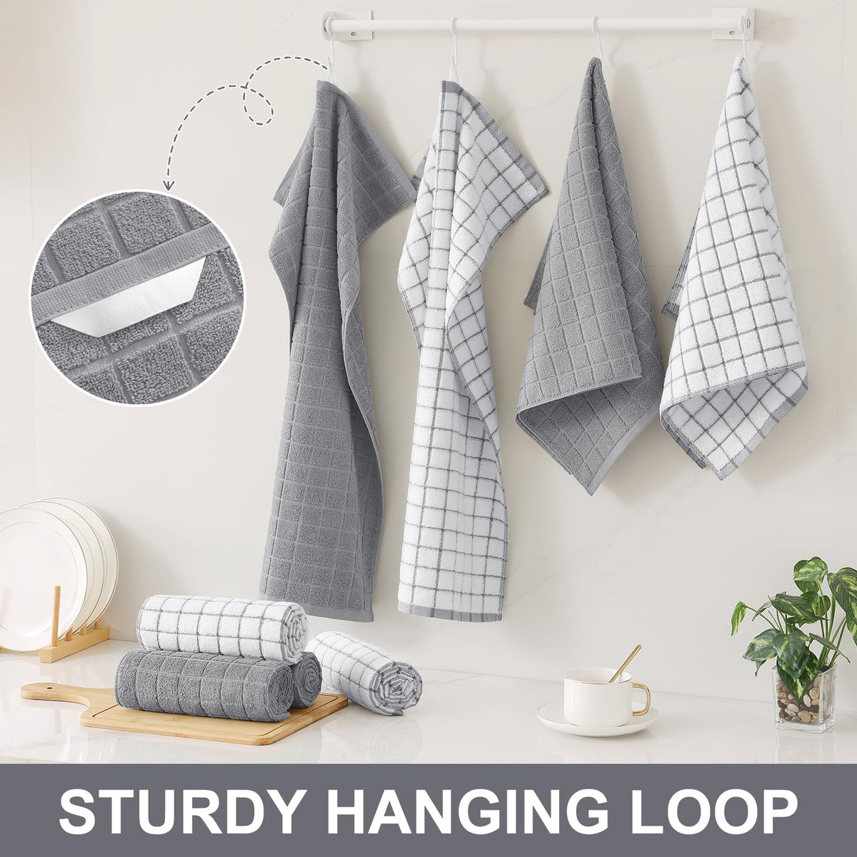 Homaxy six-towel pack ready for kitchen use and replacement