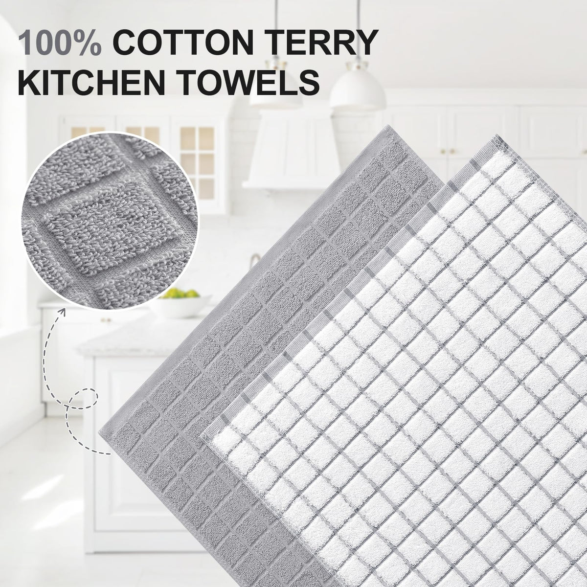 Homaxy towels drying a dish, highlighting absorbency for spills