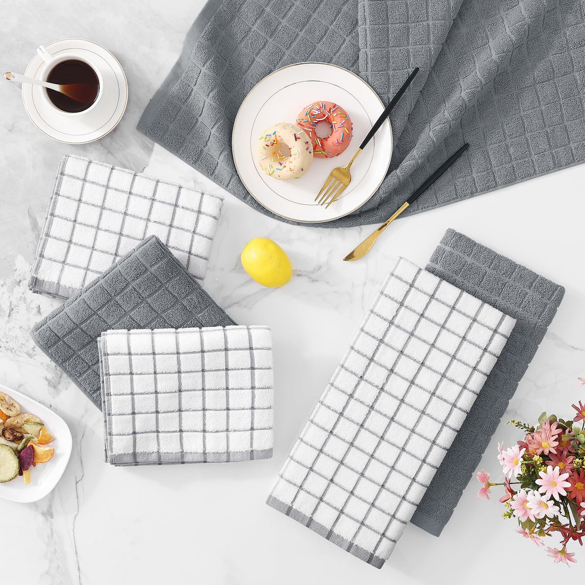 Homaxy eco-friendly kitchen towels maintain texture after many washes.