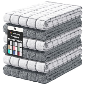 Homaxy premium cotton towels stacked, showcasing durable 390 GSM and absorbency for daily tasks.