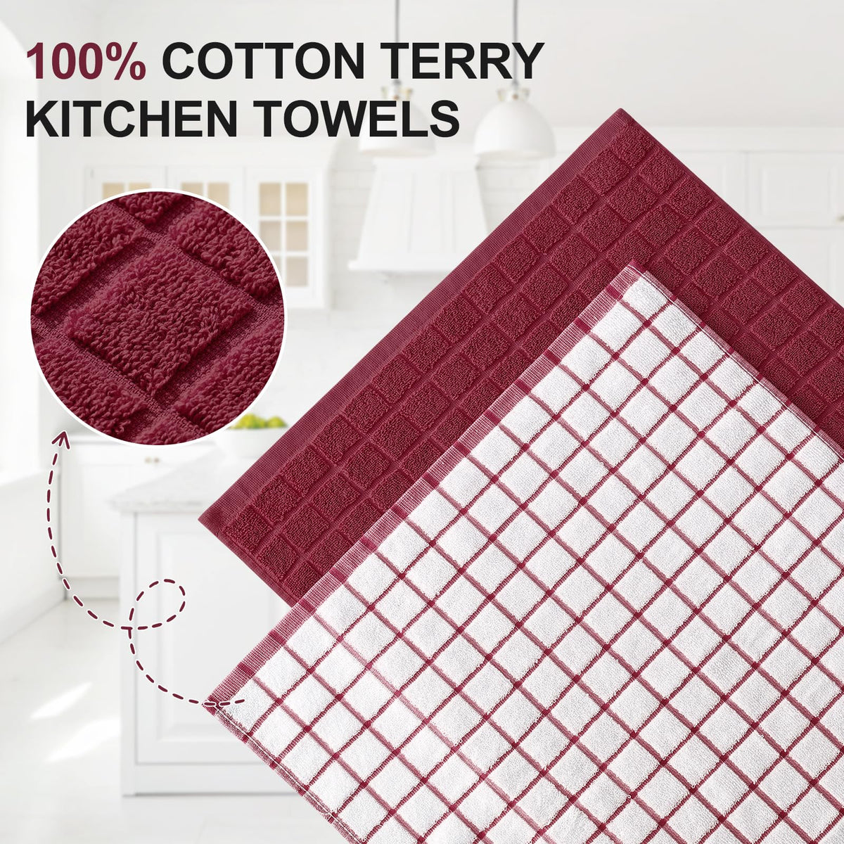 Homaxy premium cotton towels in 6-pack offer durable, machine-washable daily use.