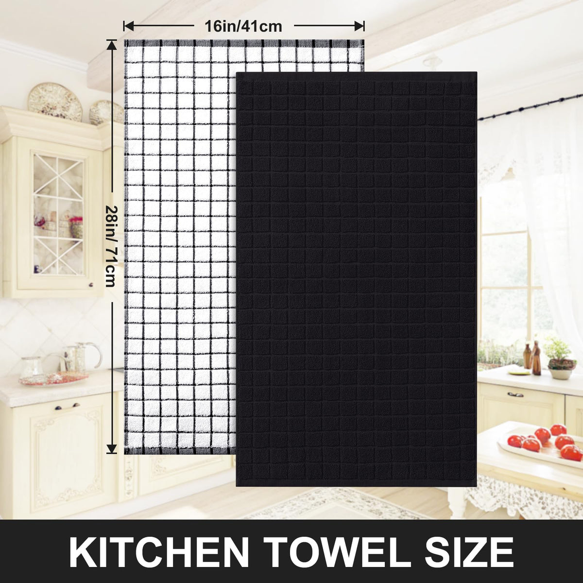 Homaxy premium kitchen towels set of six ensuring fresh towels when needed