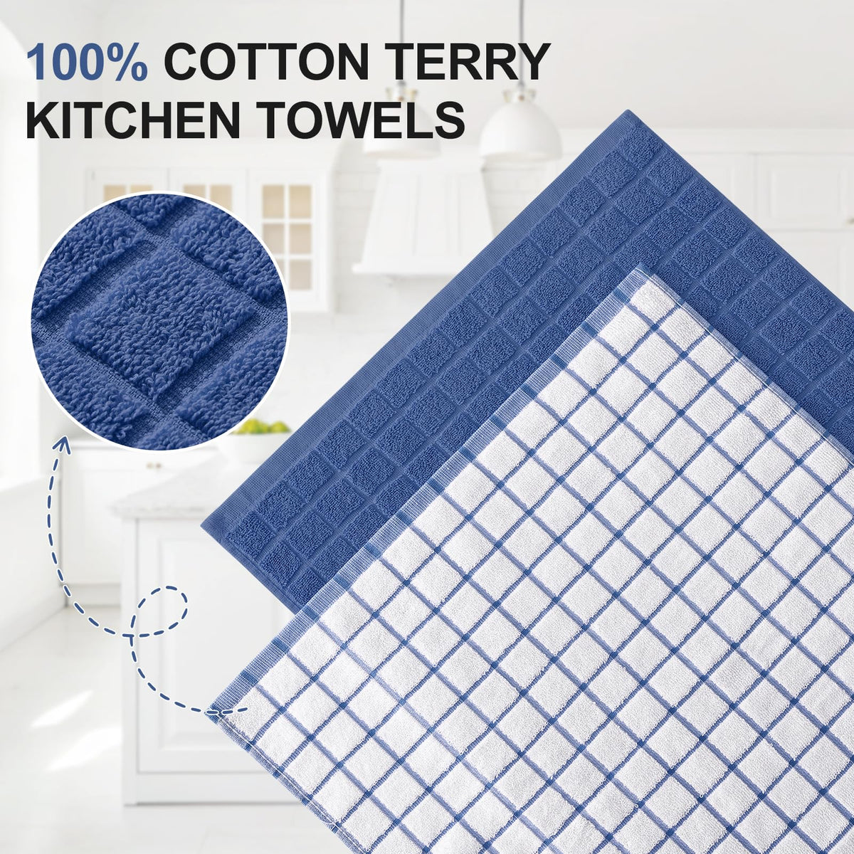 Homaxy towel close-up shows 390 GSM plush terry and absorbency.
