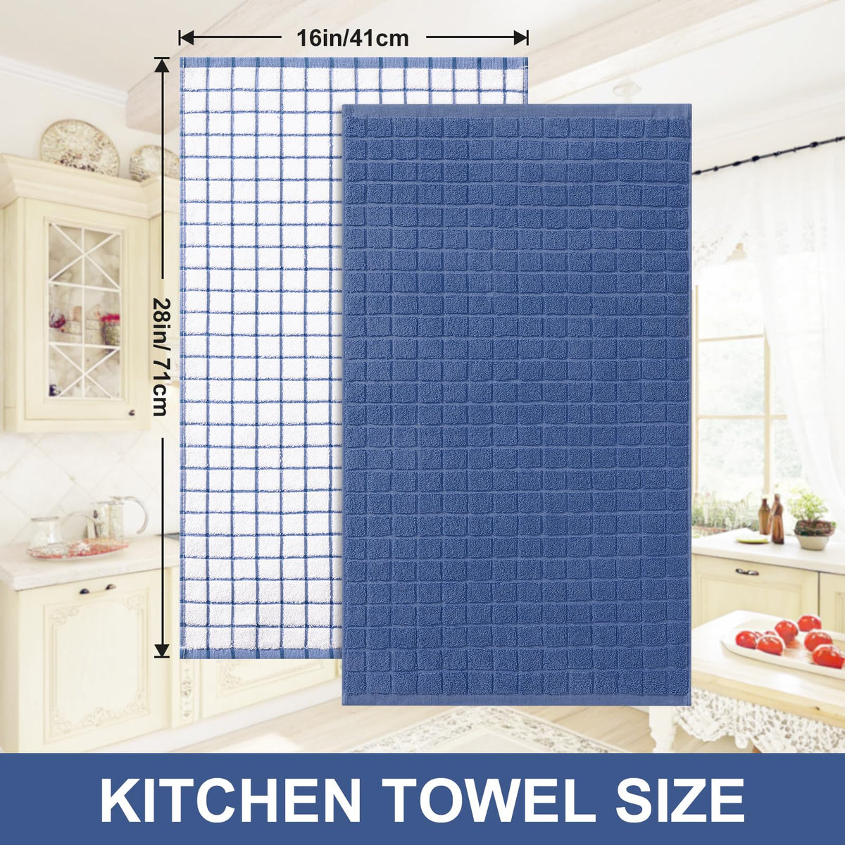 Homaxy towel stack highlights durable material suitable for hundreds of washes.