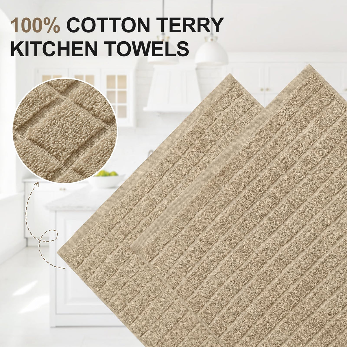 Homaxy terry closeup showing dense pile and high absorbency in action.