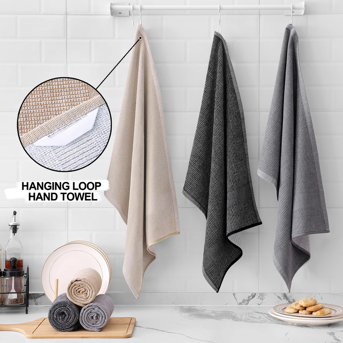 Homaxy 380 GSM absorbent towels soak up spills without scratching surfaces