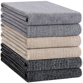 Homaxy soft cotton towels in Black to complement dark countertops