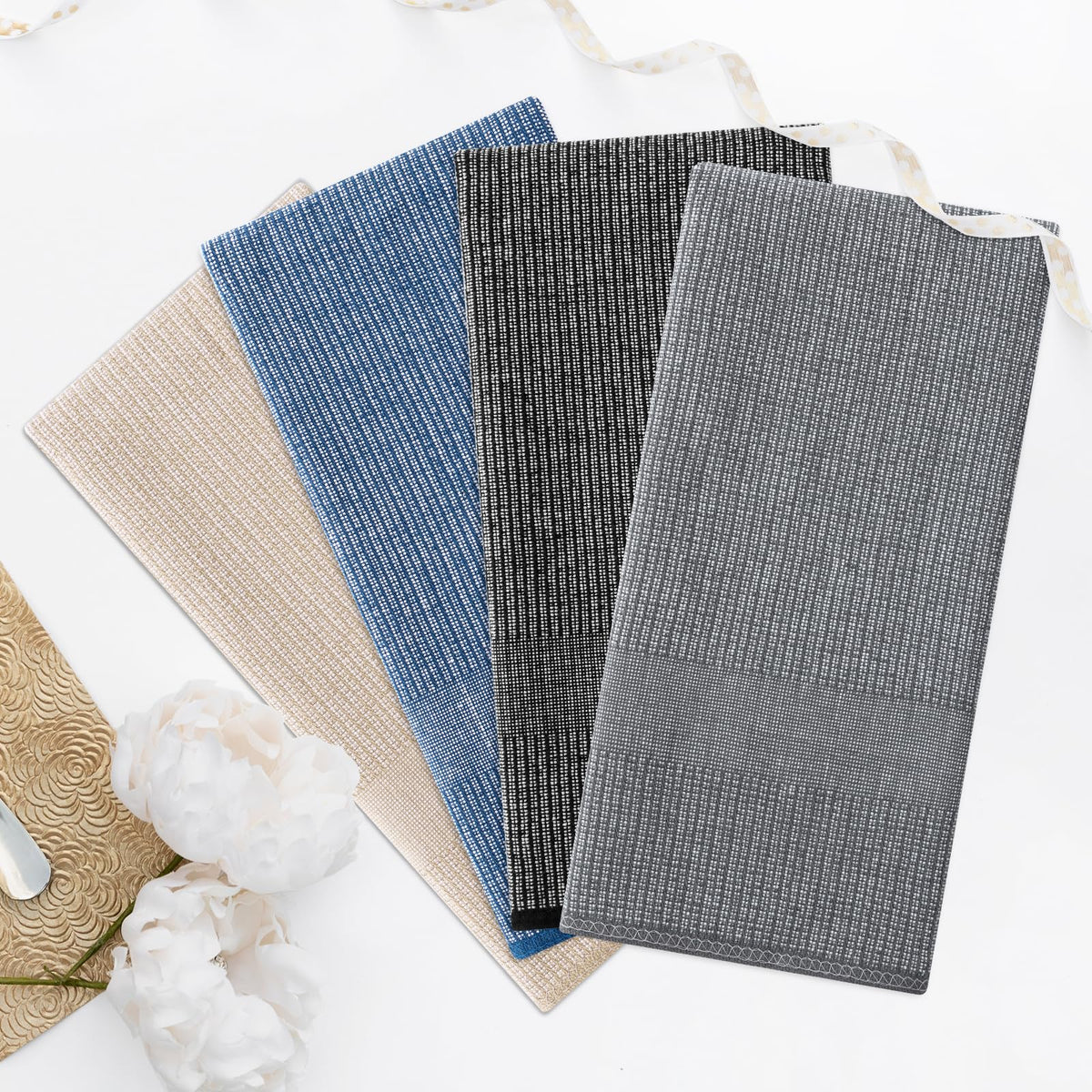 Homaxy soft cotton towels in Khaki for a warm, welcoming look