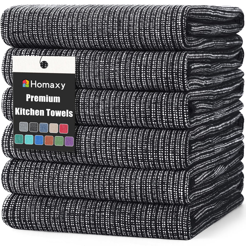 Homaxy premium kitchen towels flat 18x28 inches for quick drying and cleaning