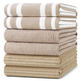 Homaxy Premium Kitchen Towels folded on counter show soft, absorbent fabric