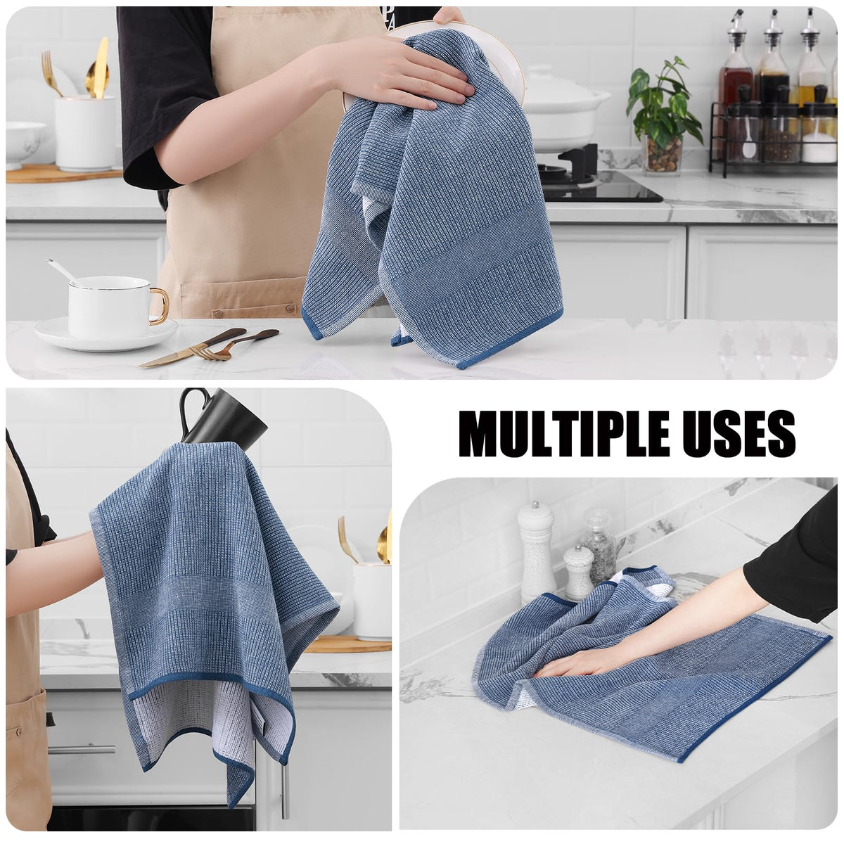 Homaxy towel with hanging loop keeps towels handy and dry.