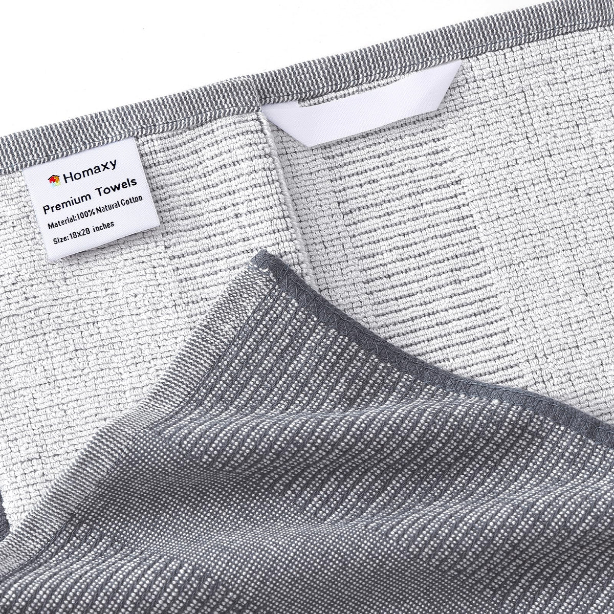 Homaxy towel with hanging loop keeps towels accessible and dry.