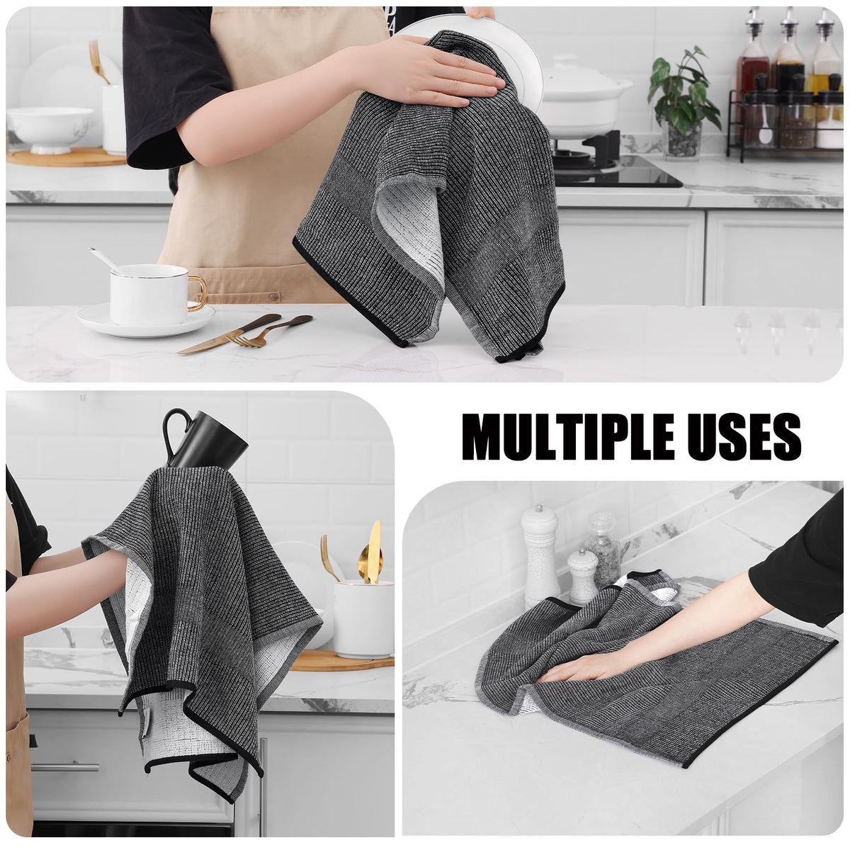 Homaxy towels hanging loop in kitchen for easy drying and storage