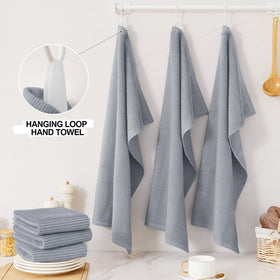 Homaxy Premium Kitchen Towels hanging loop displayed for easy storage