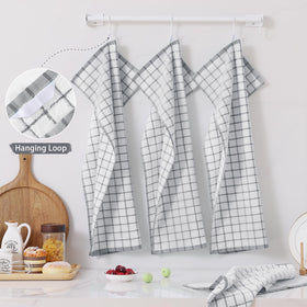 Homaxy Premium Kitchen Towels displayed in a kitchen set for versatile cleaning options