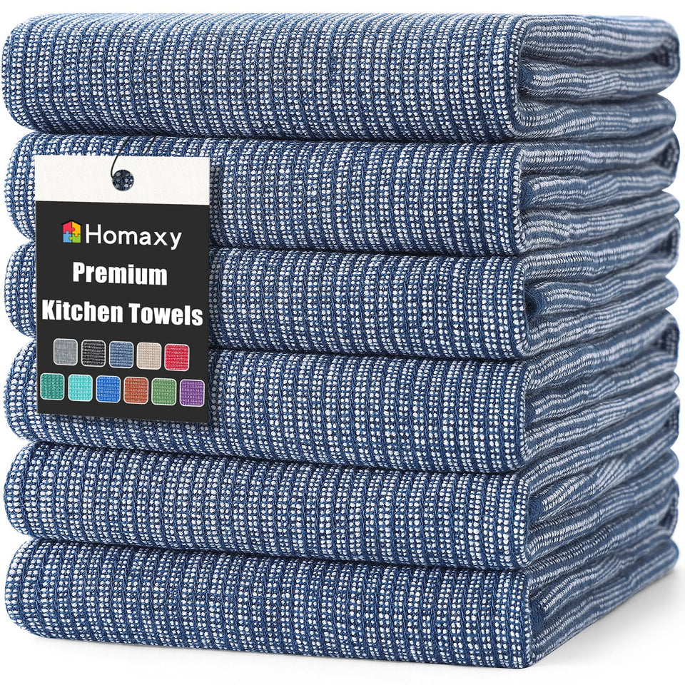 Homaxy navy flat-texture towel for quick cleanups and polish.