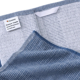 Homaxy navy terry-texture towel absorbs spills efficiently.