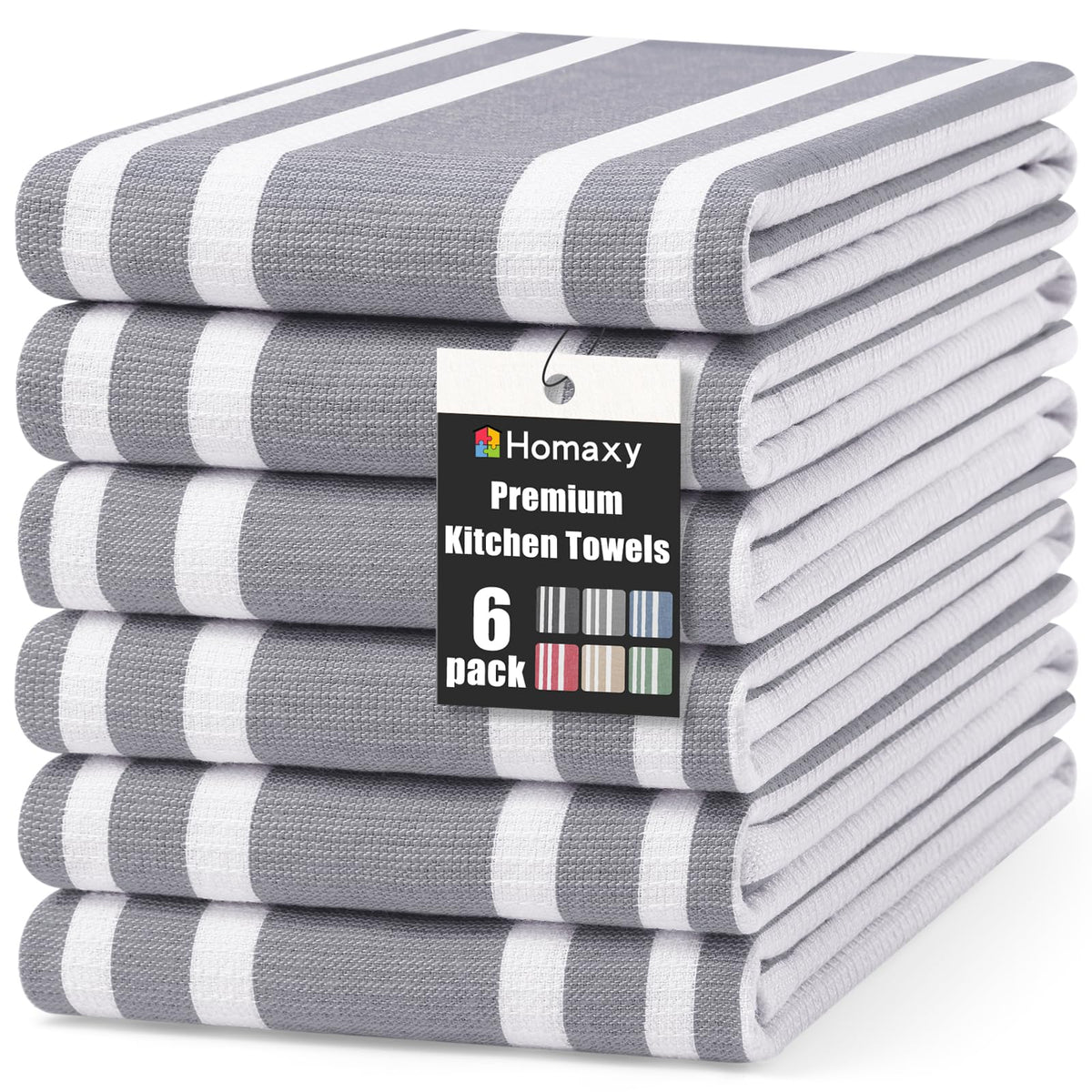 Homaxy kitchen towels with stripe design for elegant drying and quick cleanups.
