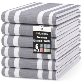 Homaxy kitchen towels with stripe design for elegant drying and quick cleanups.