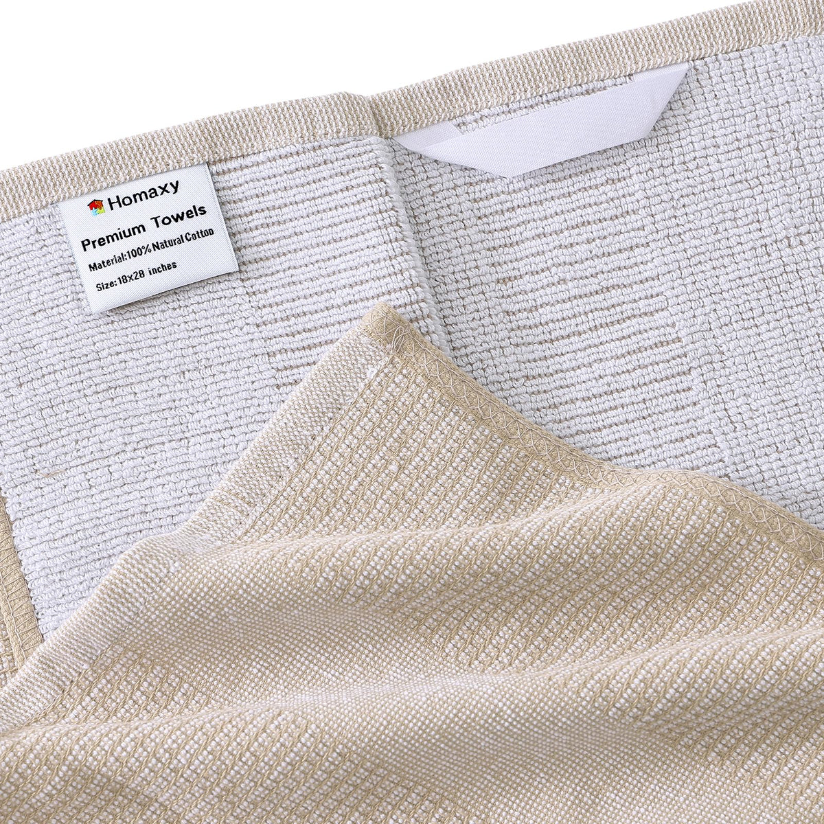 Homaxy premium towels terry-edges highlight absorbency for quick spill cleanup.