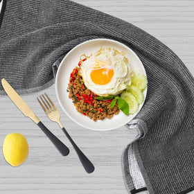 Homaxy offers two textures—flat and terry—for varied kitchen tasks
