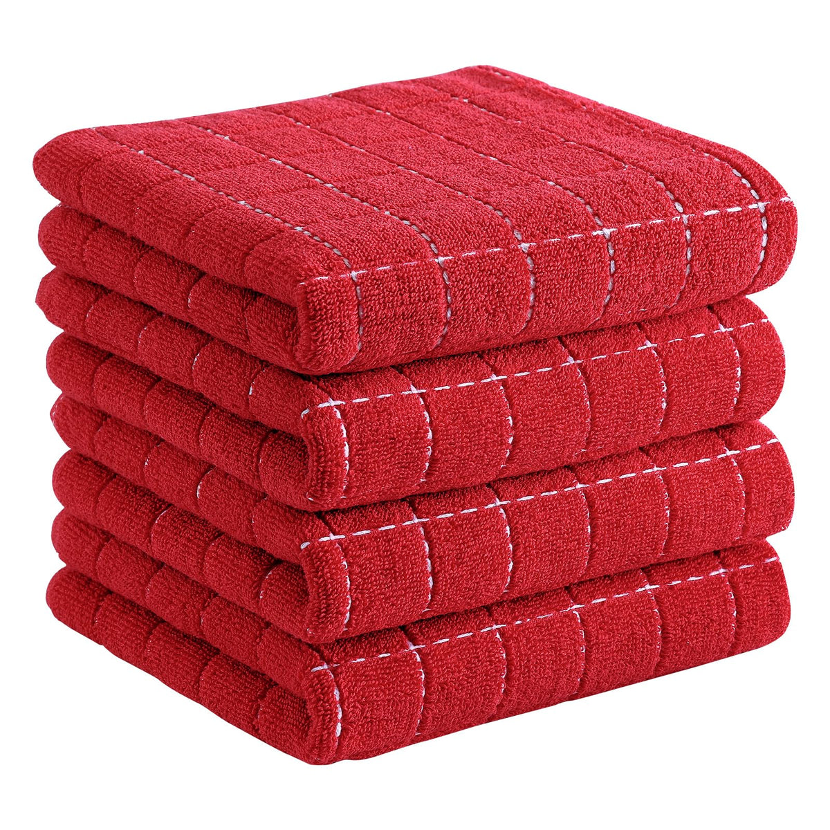 Homaxy red checkered kitchen towel in 13x28 size for quick drying and dish drying tasks