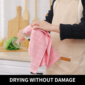 Homaxy scratch-free soft finish towel shown for delicate utensil wiping